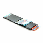 DUN SLIM // Wallet + Cardholder //  Black Clip (Matte Black Leather)