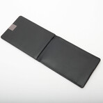 DUN SLIM // Wallet + Cardholder //  Black Clip (Matte Black Leather)