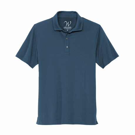 Stretch Jersey Polo // Indigo (S)