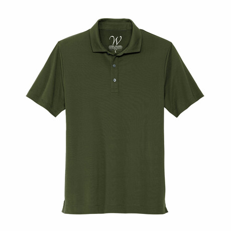 Stretch Jersey Polo // Military Green (S)