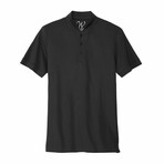 Stretch Pique Henley Polo // Black (2XL)