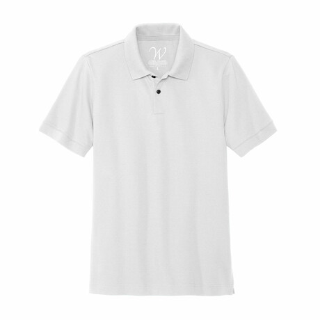Stretch Heavyweight Pique Polo // White (S)