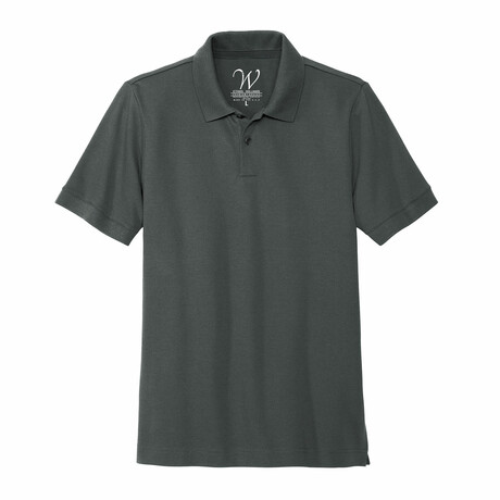 Stretch Heavyweight Pique Polo // Heavy Metal (S)