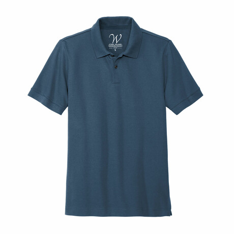 Stretch Heavyweight Pique Polo // Indigo (S)