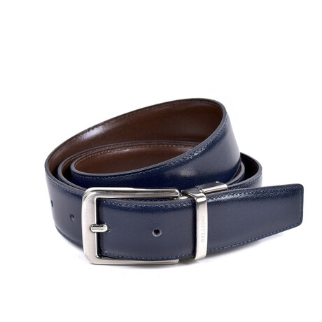 Classic Model 430/32 Buckle 4835 // Reversible // Navy + Brown (32)