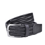 Leather Braided Stretch Belt 935/35 // Black (32)