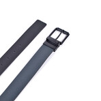 Casual Urban Reversible Leather Belt 4015/35 // Blue + Black (32)