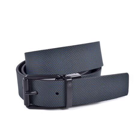 Casual Urban Reversible Leather Belt 4015/35 // Blue + Black (32)