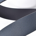 Casual Urban Reversible Leather Belt 4015/35 // Blue + Black (32)
