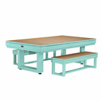 Lanai Outdoor Pool Table Full Set // Seafom Teal