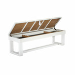 Lanai Outdoor Pool Table Full Set // Pearl White