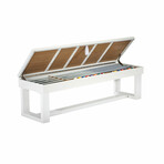 Lanai Outdoor Pool Table Full Set // Pearl White