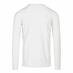 Men's Long Sleeve Crew Sun & Swim Shirt // White Jaspe (S)
