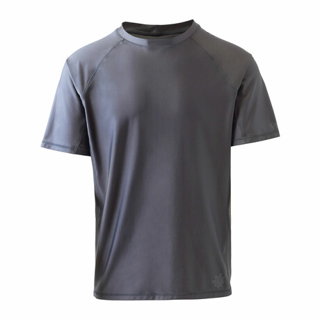Men's Short Sleeve Crew Sun & Swim Shirt // Charcoal (S)