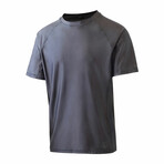 Men's Short Sleeve Crew Sun & Swim Shirt // Charcoal (3XL)