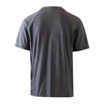 Men's Short Sleeve Crew Sun & Swim Shirt // Charcoal (3XL)