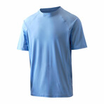Men's Short Sleeve Crew Sun & Swim Shirt // Light Blue (S)