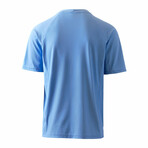 Men's Short Sleeve Crew Sun & Swim Shirt // Light Blue (S)