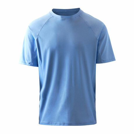Men's Short Sleeve Crew Sun & Swim Shirt // Light Blue (S)