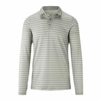 Men's Long Sleeve Polo // Stone Eagle Stripe (S)