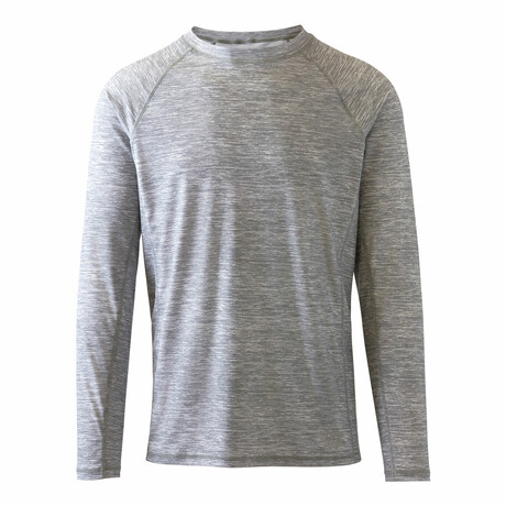 Men's Long Sleeve Crew Sun & Swim Shirt // Cool Gray Jaspe (S)