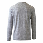 Men's Long Sleeve Crew Sun & Swim Shirt // Cool Gray Jaspe (XL)