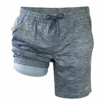 Men's Adventure Shorts // Dusty Blue Jaspe (S)