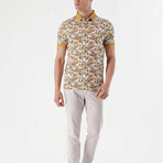 Printed Dynamic Fit Polo // Mustard (S)