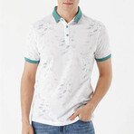 Leave Pattern Dynamic Fit Polo // Green Water (S)