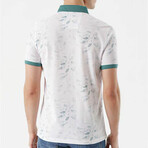 Leave Pattern Dynamic Fit Polo // Green Water (S)