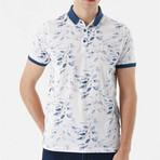 Leave Pattern Dynamic Fit Polo // Marine (S)