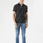 Interlock Patterned Dynamic Fit Polo // Black (S)