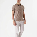 Interlock Patterned Dynamic Fit Polo // Beige (S)