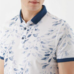 Leave Pattern Dynamic Fit Polo // Marine (S)