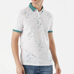 Leave Pattern Dynamic Fit Polo // Green Water (S)