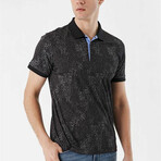 Interlock Patterned Dynamic Fit Polo // Black (S)