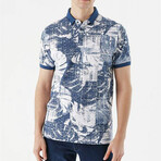 Printed Dynamic Fit T-Shirt // Navy (S)