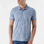 Interlock Patterned Dynamic Fit Polo // Blue (S)