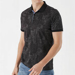 Interlock Patterned Dynamic Fit Polo // Black (S)