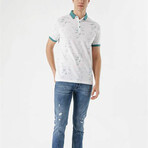 Leave Pattern Dynamic Fit Polo // Green Water (S)