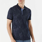 Interlock Patterned Dynamic Fit Polo // Navy (S)