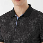 Interlock Patterned Dynamic Fit Polo // Black (S)