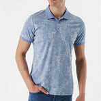 Interlock Patterned Dynamic Fit Polo // Blue (S)