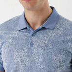 Interlock Patterned Dynamic Fit Polo // Blue (S)