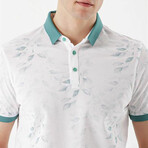 Leave Pattern Dynamic Fit Polo // Green Water (S)