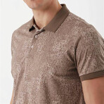 Interlock Patterned Dynamic Fit Polo // Beige (S)