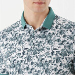Printed Dynamic Fit Polo // Green Water (S)