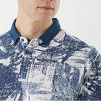 Printed Dynamic Fit T-Shirt // Navy (S)