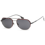 Burberry // Men's Henry BE3140-100187 Sunglasses // Nero + Grigio Con Bordo Rosso-Beige