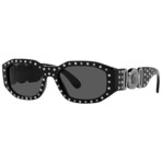 Versace // Men's Fashion VE4361-539887 Sunglasses // Black + Dark Gray